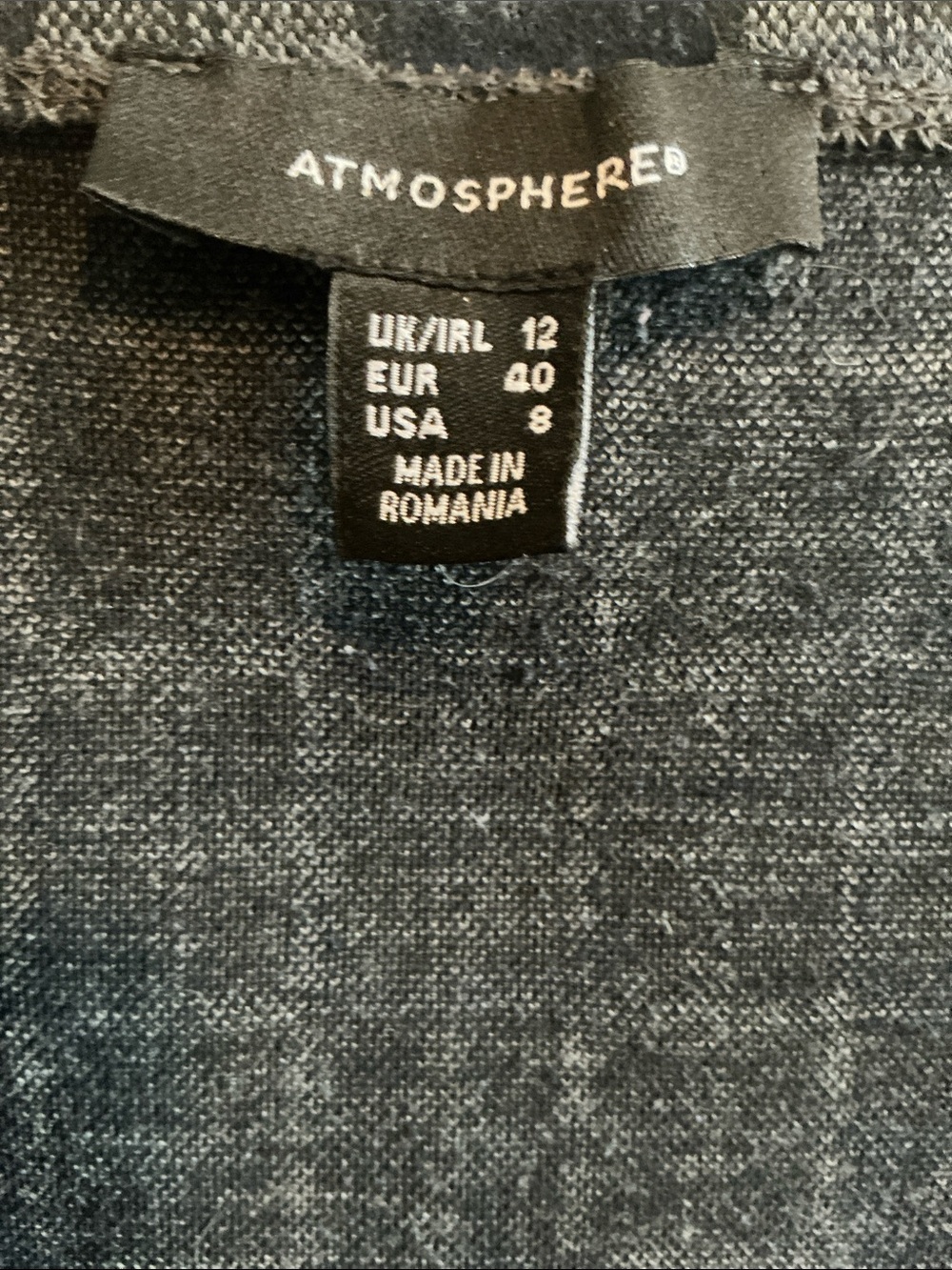 Atmosphere Gray and Blue Plaid Pencil Skirt - Size 8 - Picture 3 of 4
